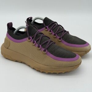 Allbirds SWT Men Size 10 Beige Purple Knit Lace Up‎ Sneakers Shoes Trail Runner